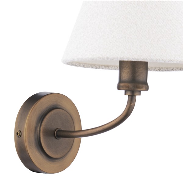 (image for) Laura Ashley Denston Wall Light Antique Bronze With Shade